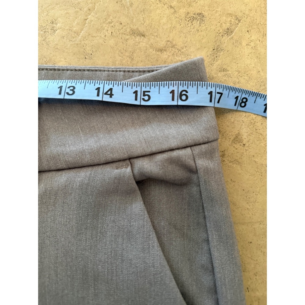 American Eagle Baggy Flare Trouser Grey Stretch Wide Leg Dress Pants Womens 8 - Picture 8 of 11